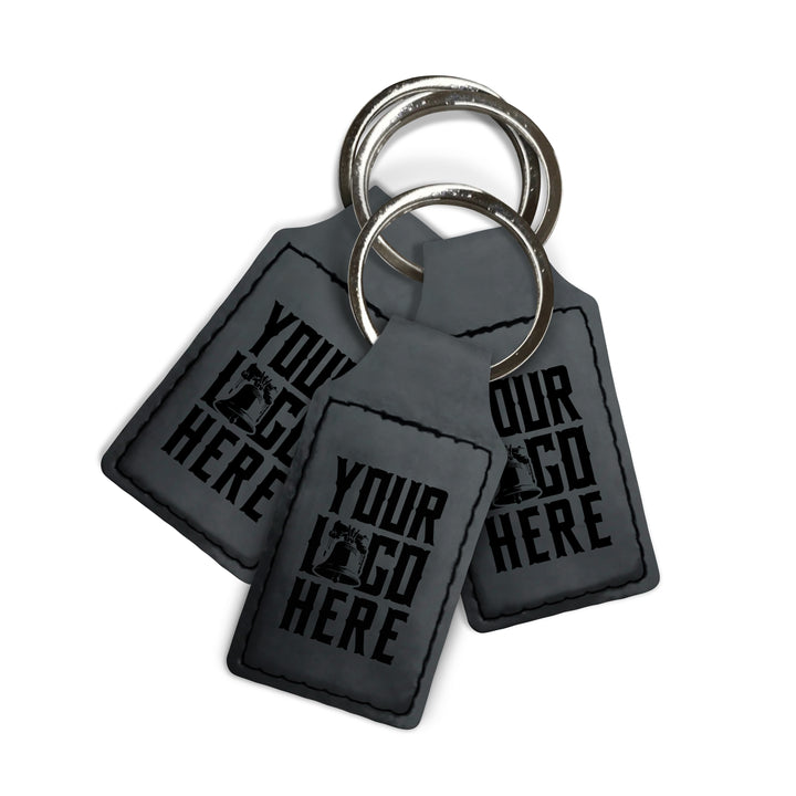 Premium Leatherette Keychain: Black