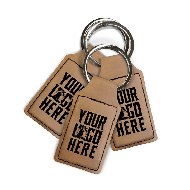 Premium Leatherette Keychain: Buckskin