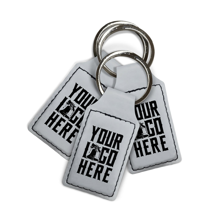 Premium Leatherette Keychain: Eggshell