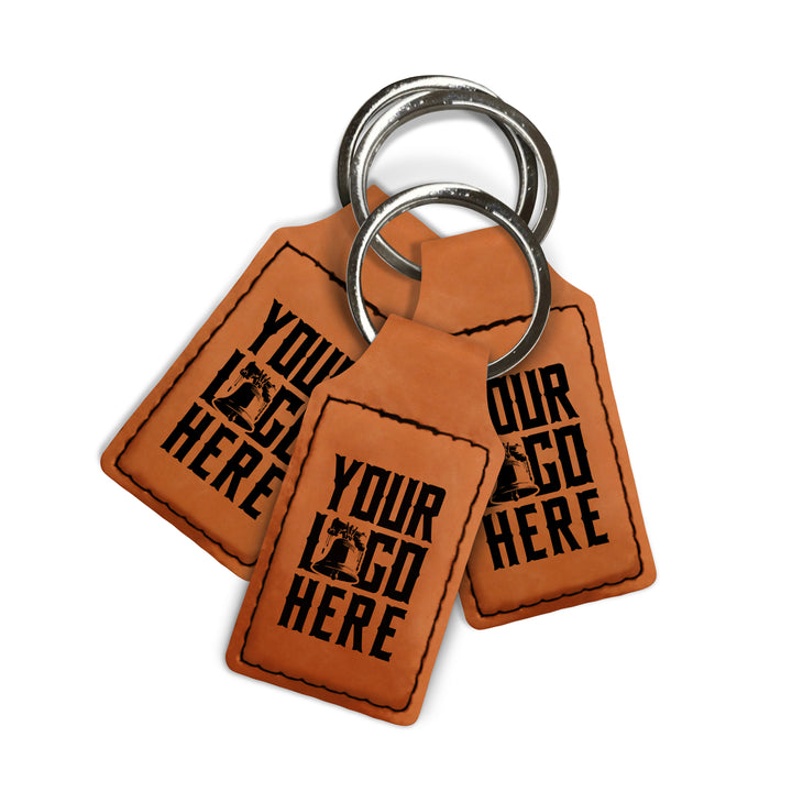 Premium Leatherette Keychain: Orange