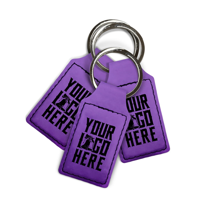 Premium Leatherette Keychain: Violet